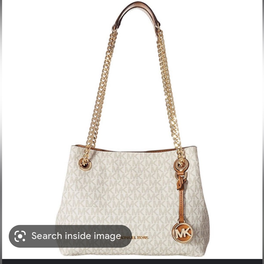 Micheal Kors jet set chain vanilla mid messenger